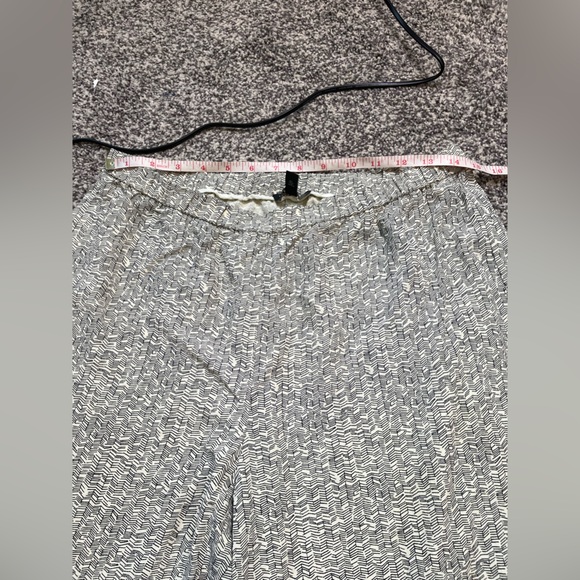 Eileen Fisher Tencel Rayon Wide Leg Pull on Crop Pants Sz S In Ecru Beige Black - Picture 5 of 7